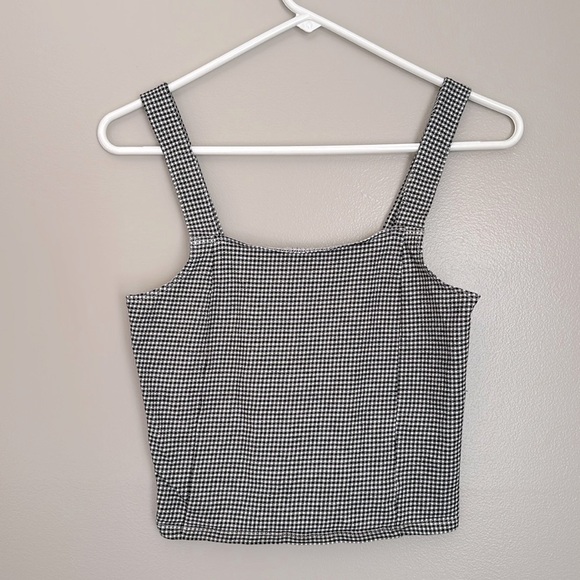 AE gingham print cropped tank - Picture 1 of 3